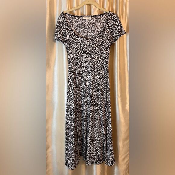 Jessica Simpson cheetah print leopard print maxi dress with slit EUC Size Small - Picture 2 of 5